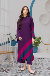 2-Pc Viscose Staple Long Shirt With Silk Staple Qlot Trouser CPG22-83